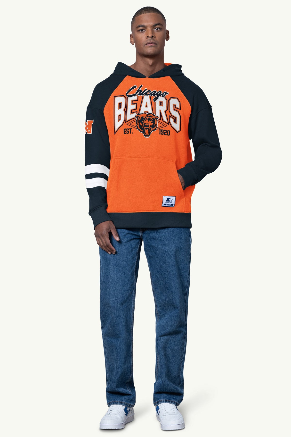 Starter Premium / MENS CHICAGO BEARS INTERCEPTION COLORBLOCK HOODIE
