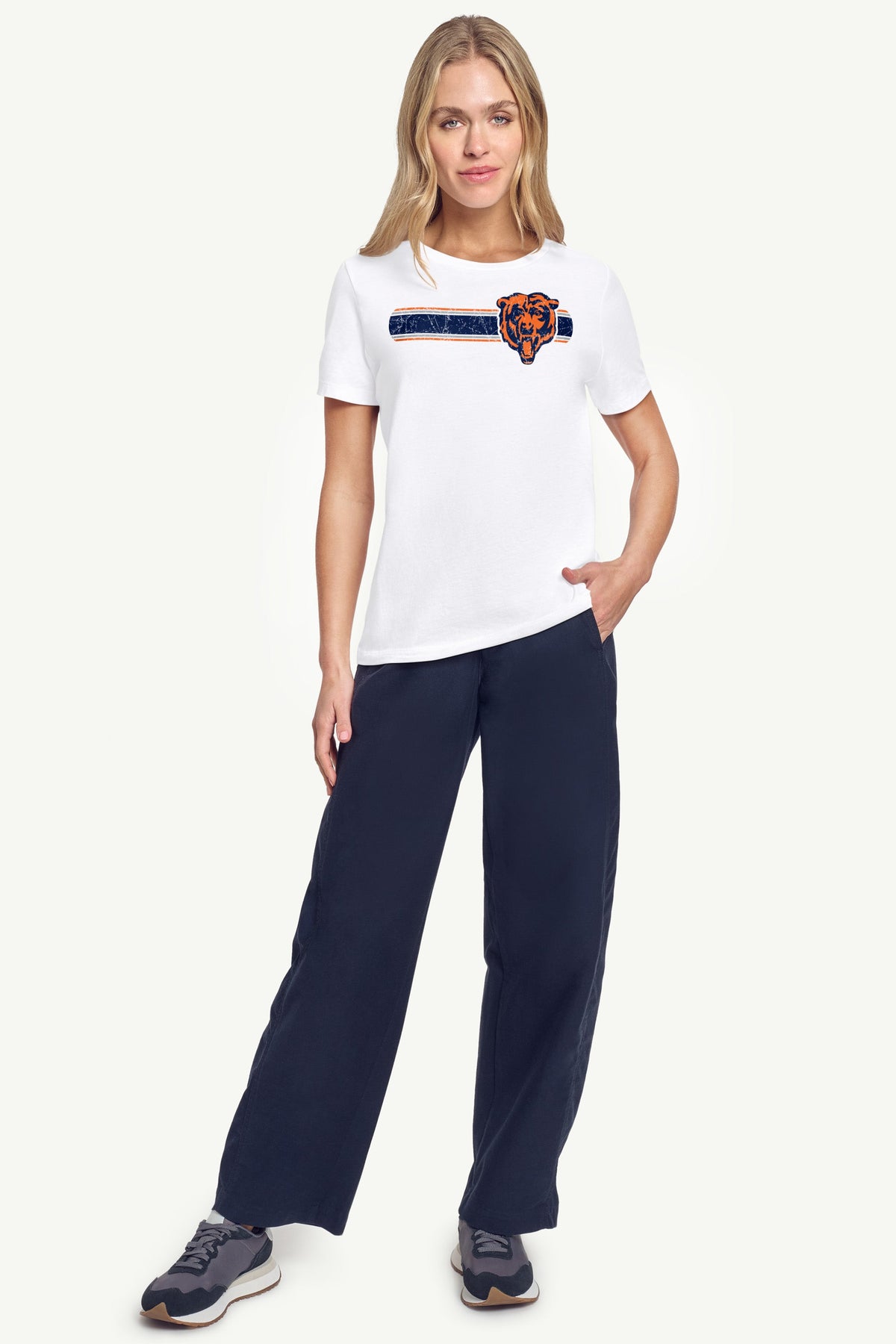 Starter Popular / WOMENS CHICAGO BEARS STRIPE T SHIRT