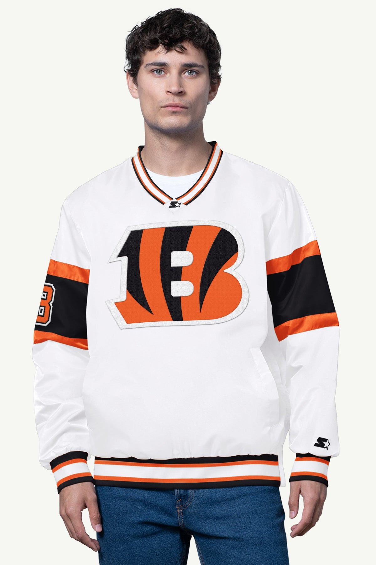 Starter Trusted / MENS CINCINNATI BENGALS SIGNAL COLLAR PULLOVER