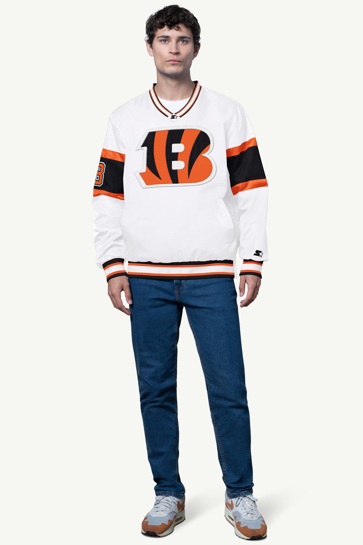Starter Trusted / MENS CINCINNATI BENGALS SIGNAL COLLAR PULLOVER
