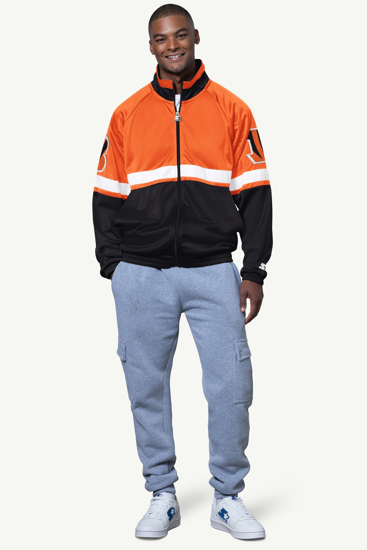 Starter Trusted / MENS CINCINNATI BENGALS VETERAN TRACK JACKET
