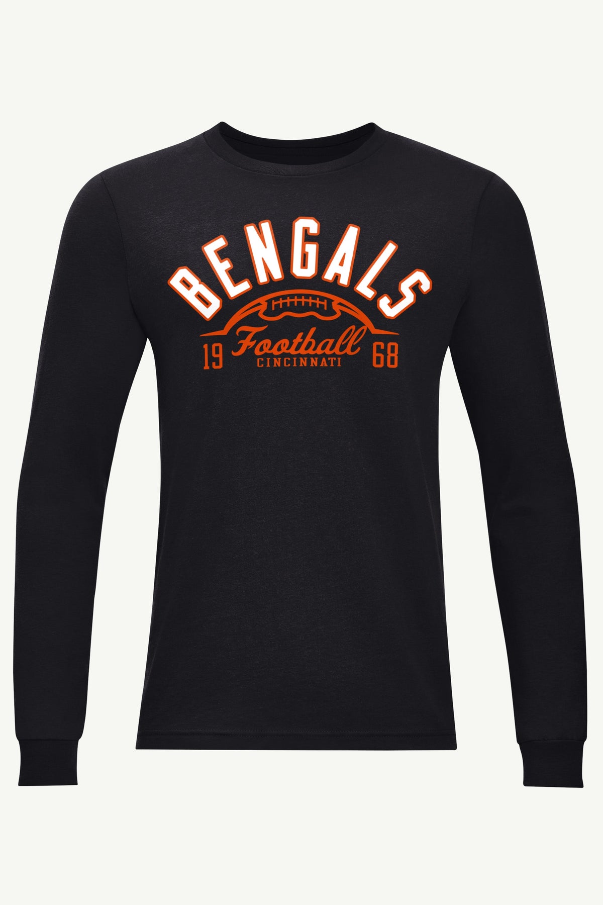 Starter Classic / MENS CINCINATTI BENGALS HALF BALL LONG SLEEVE T SHIRT