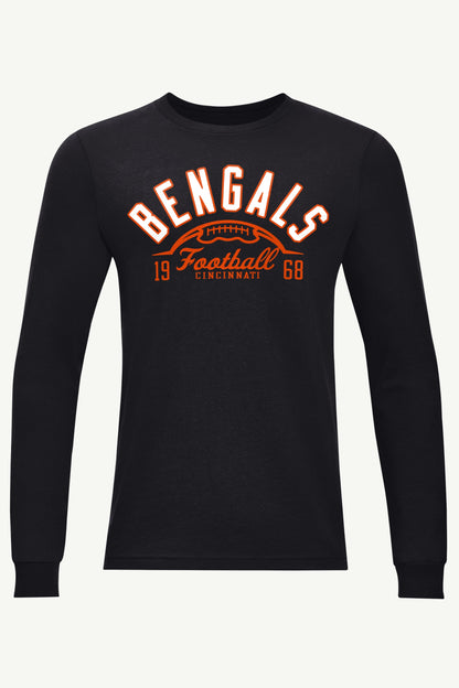 Starter Classic / MENS CINCINATTI BENGALS HALF BALL LONG SLEEVE T SHIRT