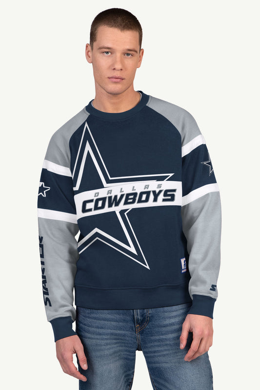 Starter Smart Buy / MENS DALLAS COWBOYS DIME BACK COLORBLOCK CREWNECK