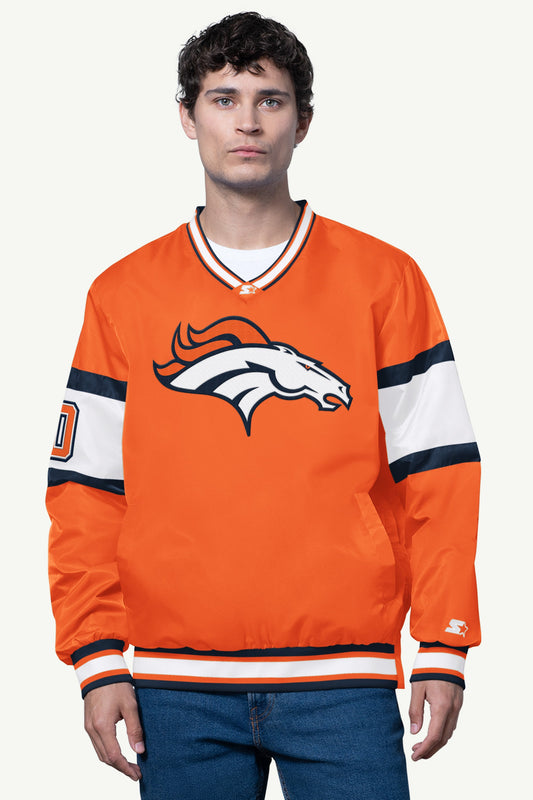 Starter Trusted / MENS DENVER BRONCOS SIGNAL COLLAR PULLOVER