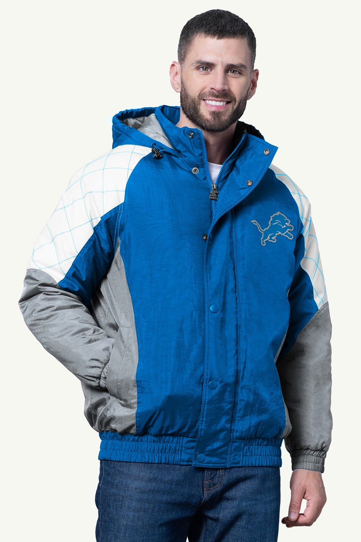Starter Featured / MENS DETROIT LIONS NYLON JACKET