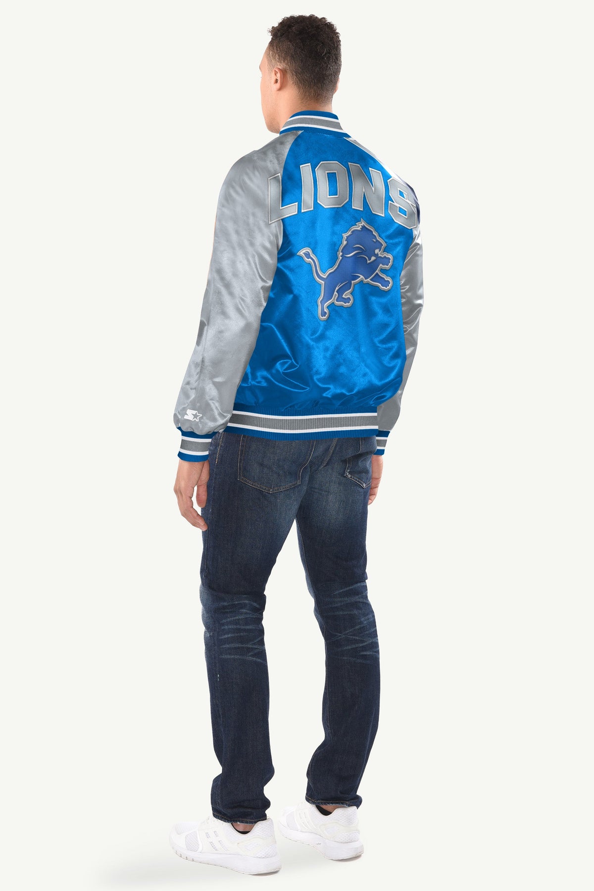 Starter Recommended / MENS DETROIT LIONS INDUCTEE SATIN VARSITY JACKET