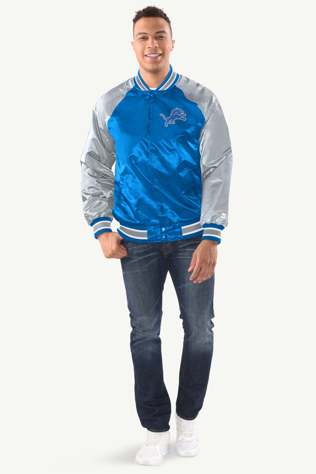 Starter Recommended / MENS DETROIT LIONS INDUCTEE SATIN VARSITY JACKET