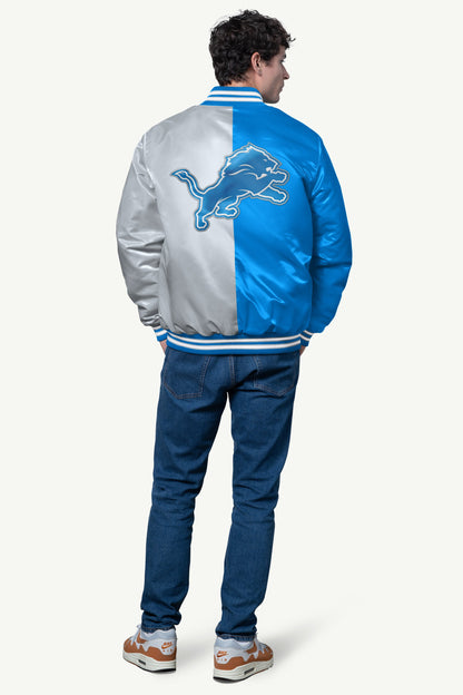 Starter Recommended / MENS DETROIT LIONS SATIN VARSITY JACKET
