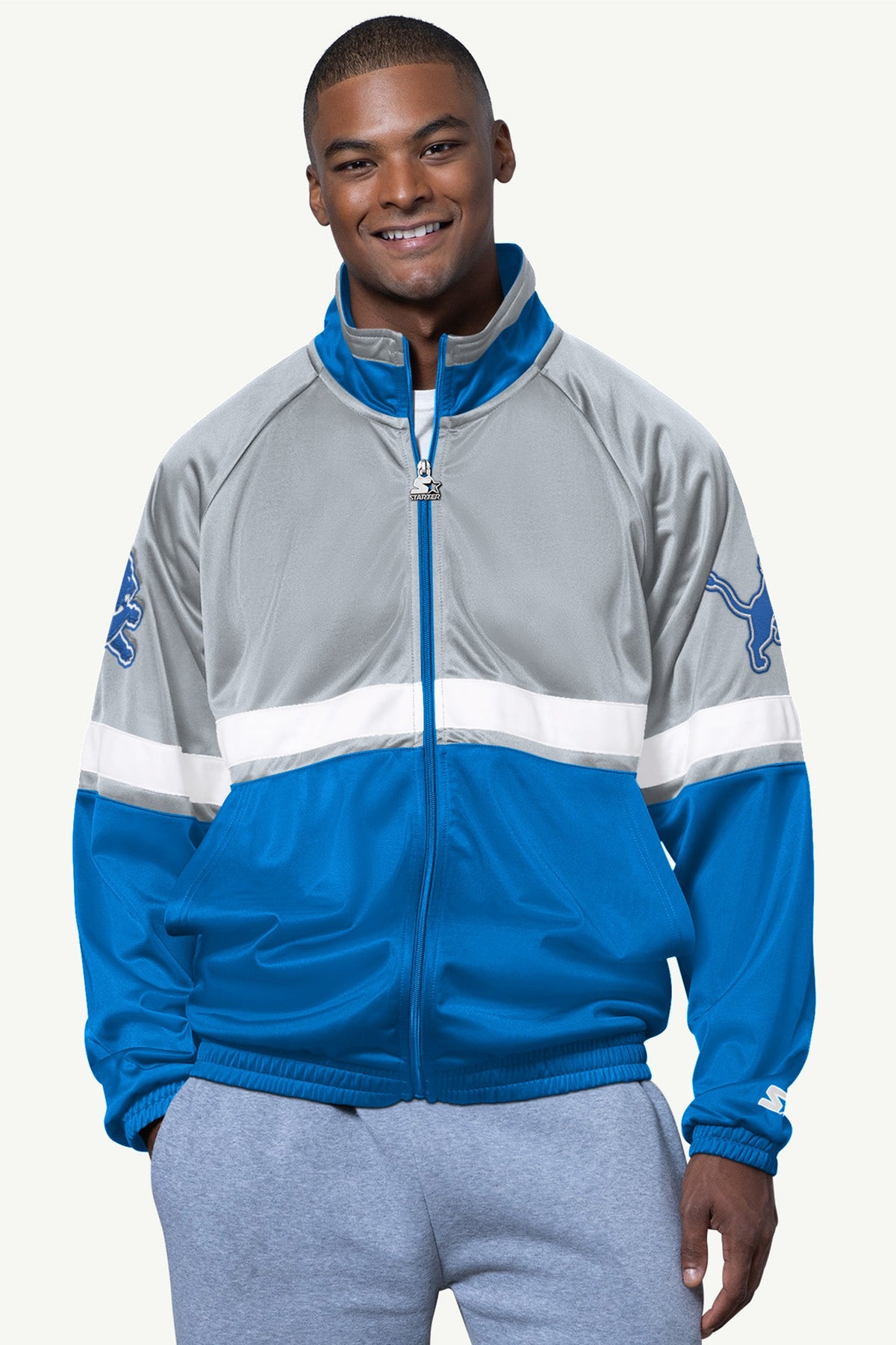 Starter Everyday / MENS DETROIT LIONS VETERAN TRACK JACKET