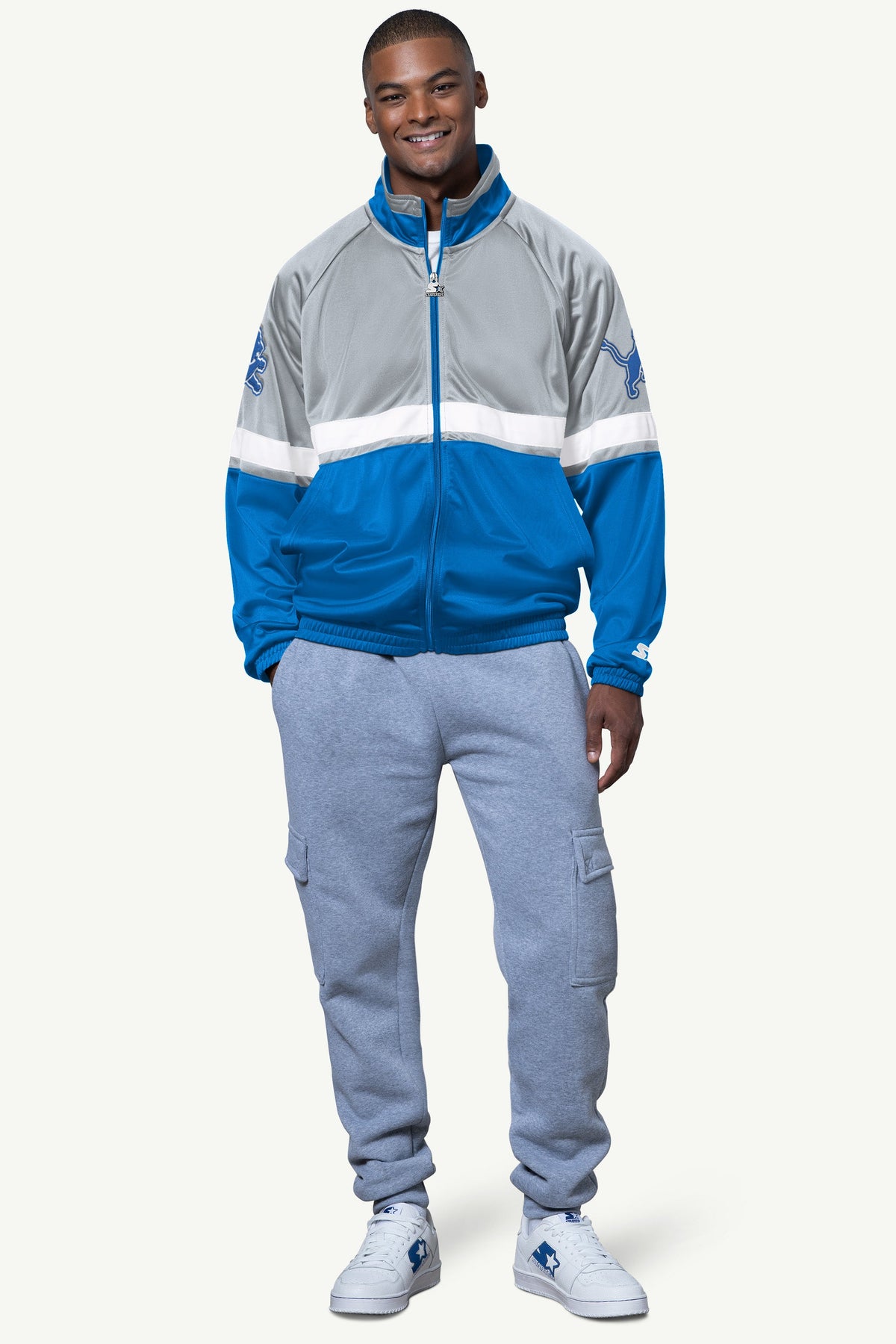 Starter Everyday / MENS DETROIT LIONS VETERAN TRACK JACKET