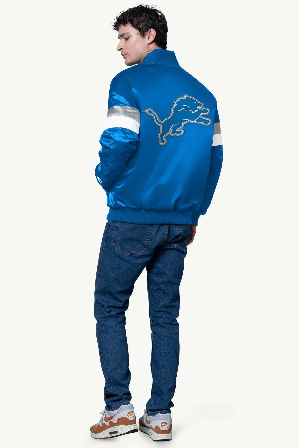 Starter Trusted / MENS DETROIT LIONS SATIN VARSITY JACKET