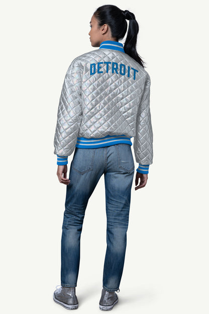 Starter Trending / WOMENS DETROIT LIONS BLOWOUT METALLIC JACKET