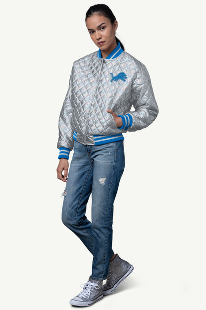 Starter Trending / WOMENS DETROIT LIONS BLOWOUT METALLIC JACKET