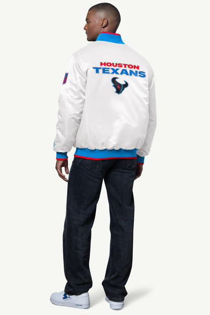 Starter Smart Buy / MENS HOUSTON TEXANS AMBASSADOR SATIN VARSITY JACKET