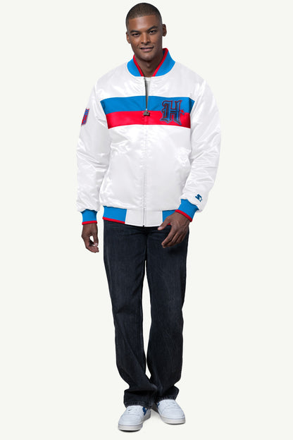 Starter Smart Buy / MENS HOUSTON TEXANS AMBASSADOR SATIN VARSITY JACKET