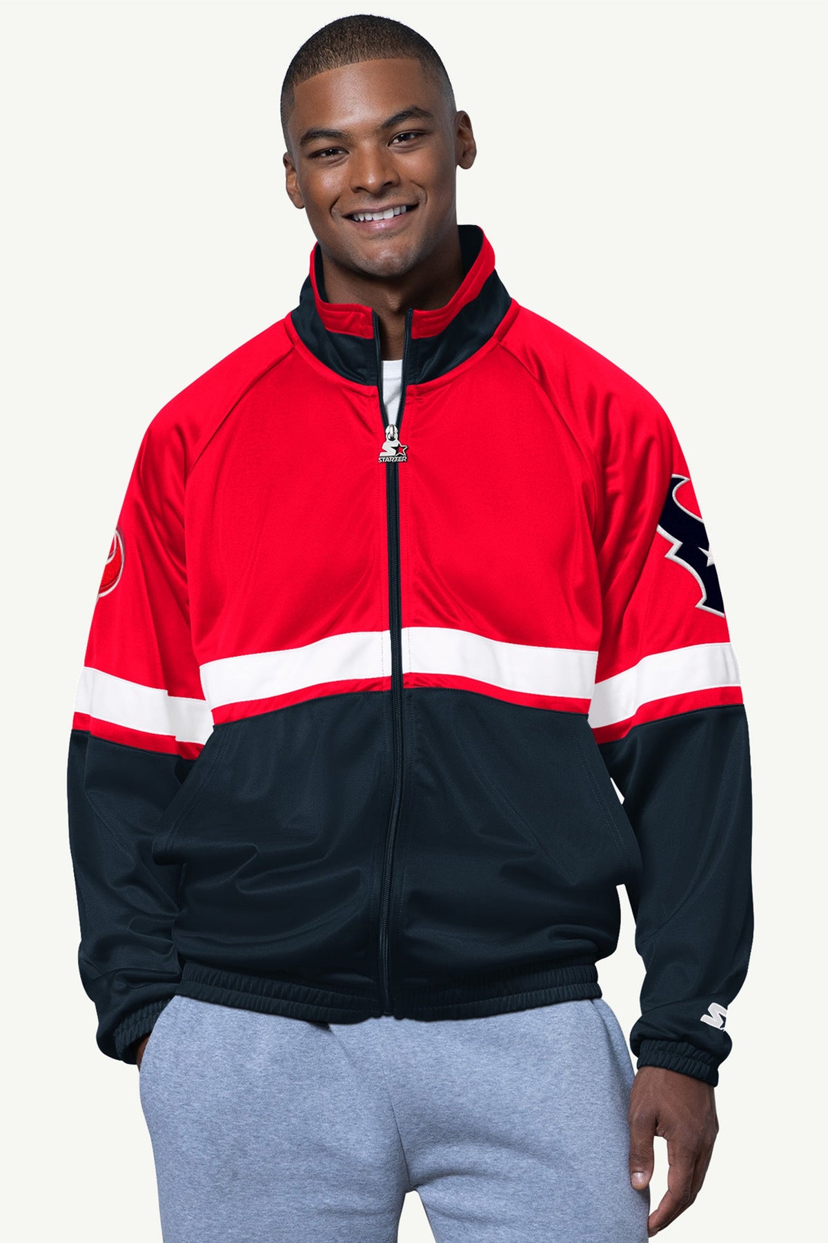 Starter Recommended / MENS HOUSTON TEXANS VETERAN TRACK JACKET