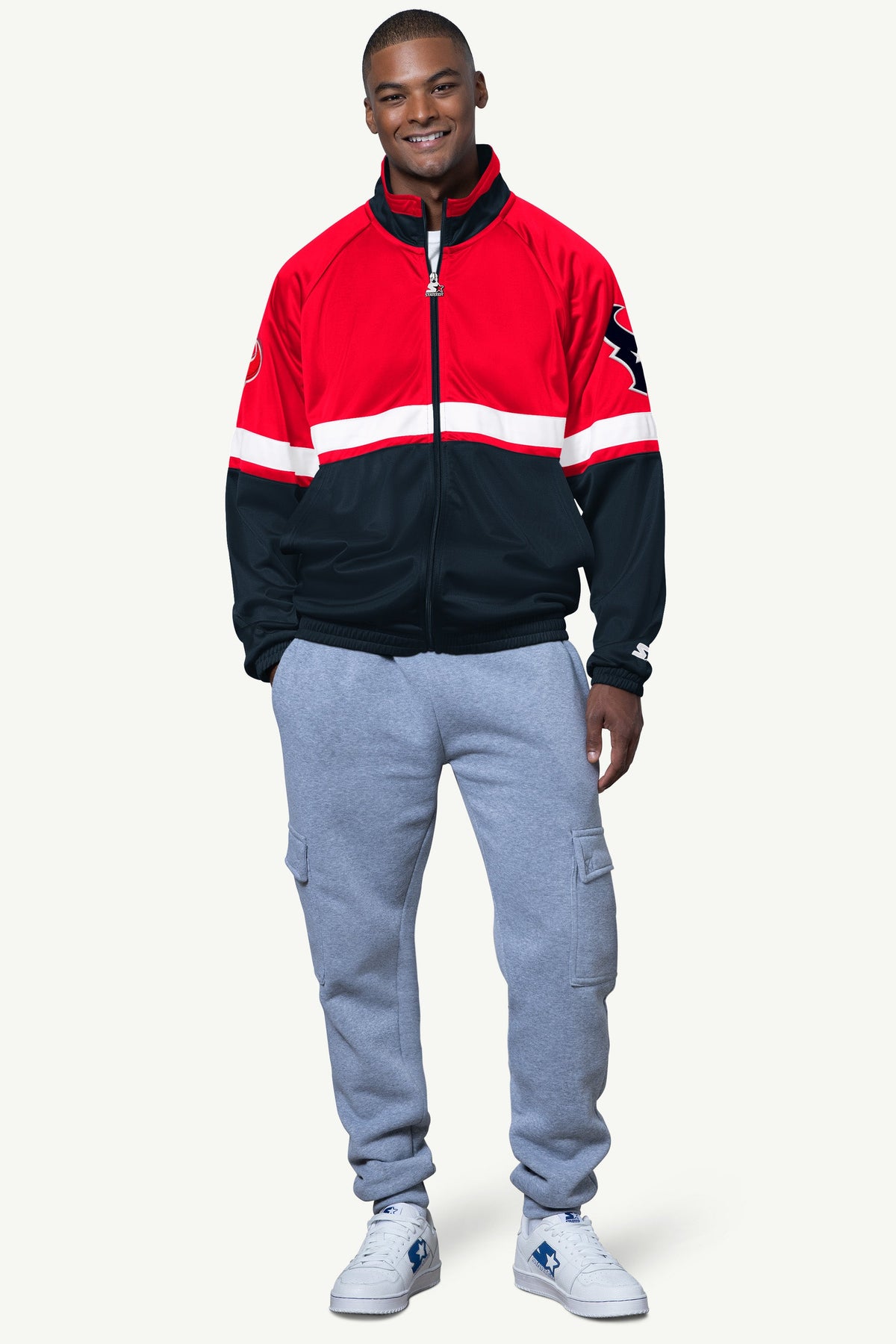 Starter Recommended / MENS HOUSTON TEXANS VETERAN TRACK JACKET