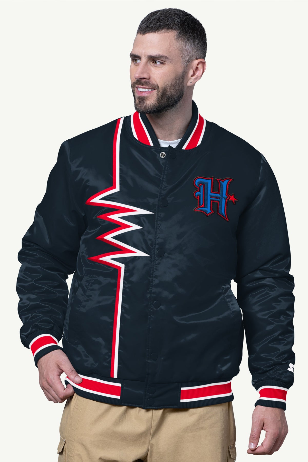 Starter Latest / MENS HOUSTON TEXANS SHOCK WAVE SATIN JACKET