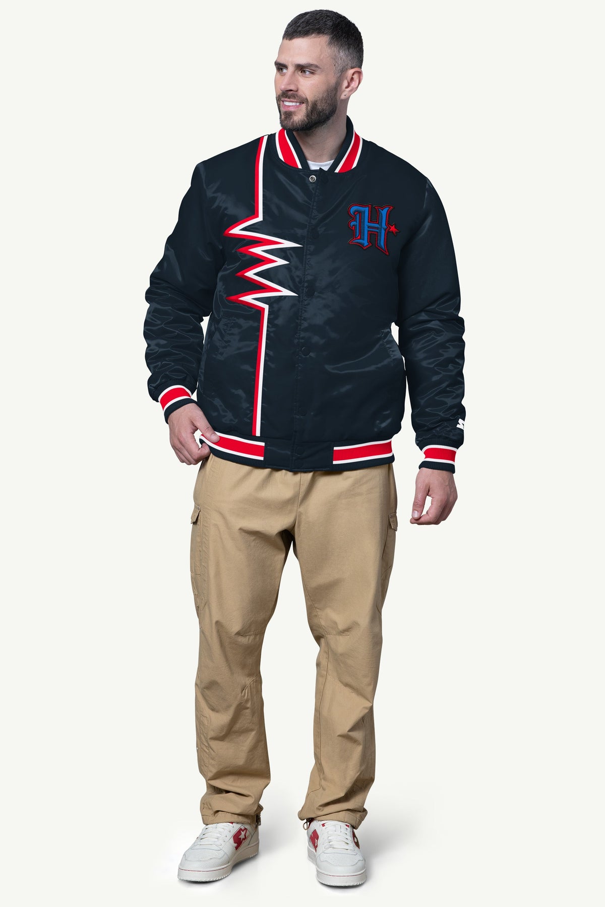 Starter Latest / MENS HOUSTON TEXANS SHOCK WAVE SATIN JACKET