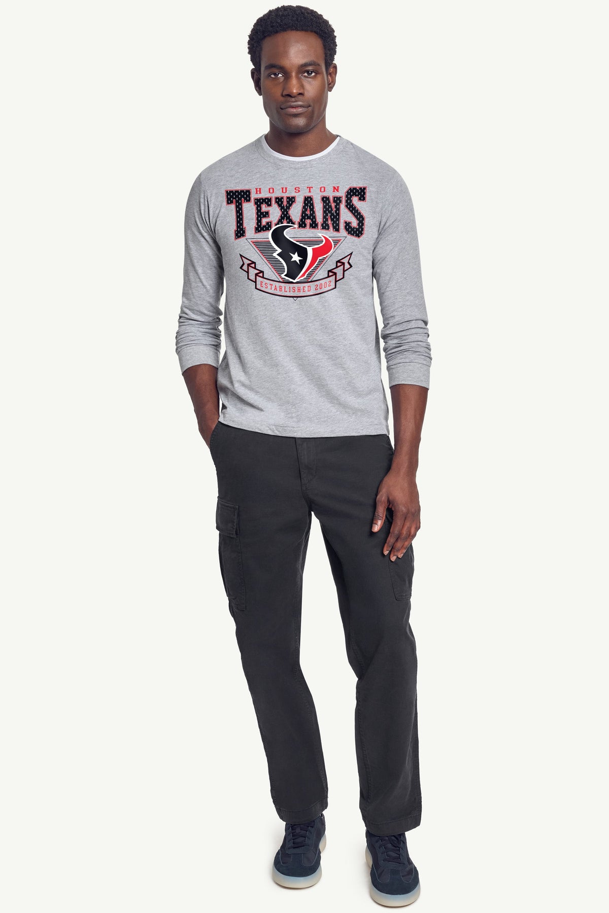 Starter Value / MENS HOUSTON TEXANS 80's INSPIRED LONG SLEEVE T SHIRT