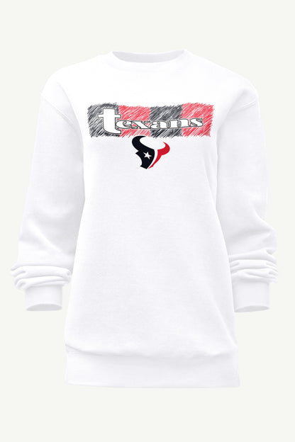 Starter Great Value / WOMENS HOUSTON TEXANS COLOR SHADING SWEATSHIRT