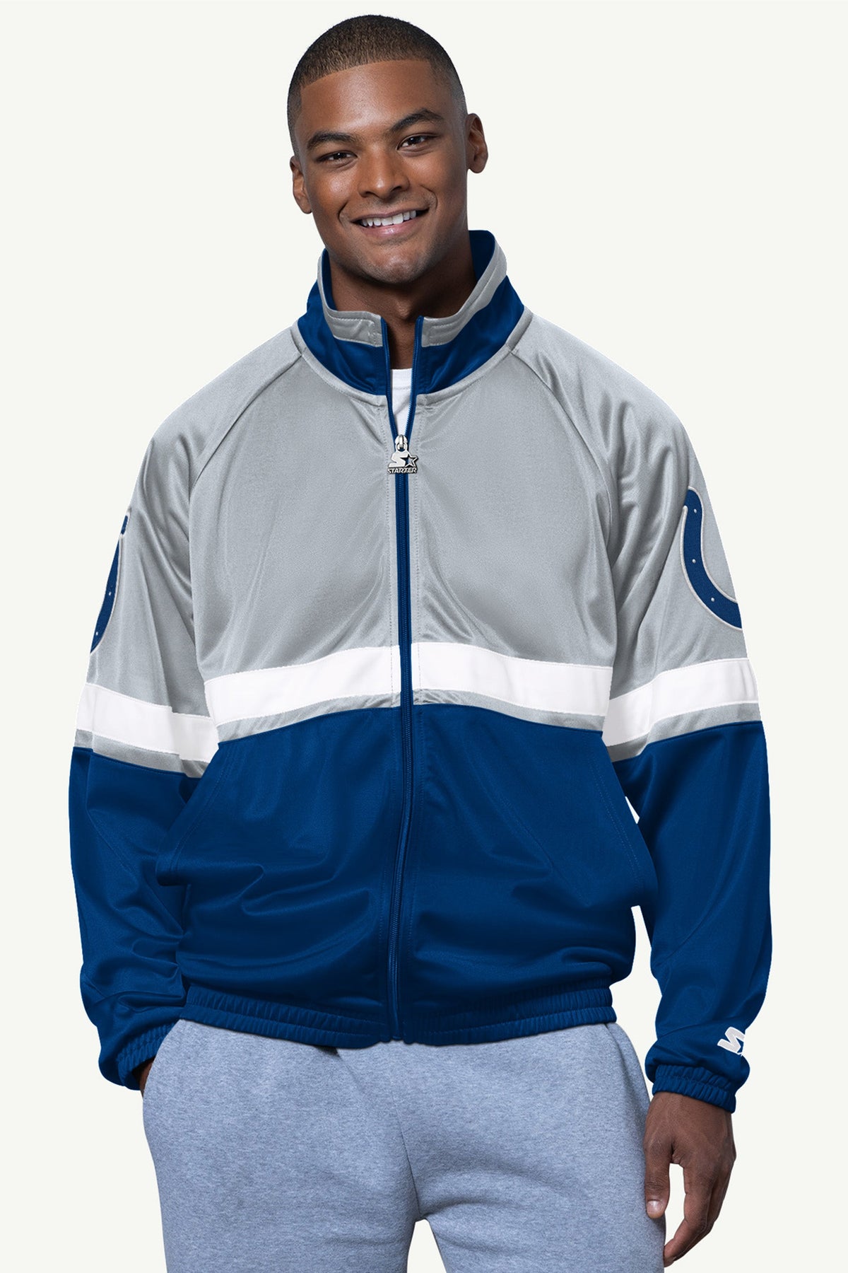 Starter Signature / MENS INDIANAPOLIS COLTS VETERAN TRACK JACKET