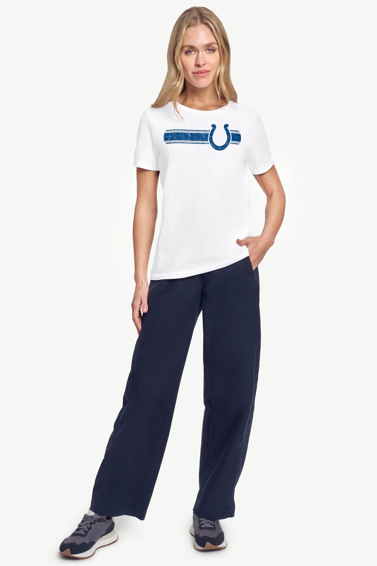 Starter Smart Buy / WOMENS INDIANAPOLIS COLTS STRIPE T SHIRT