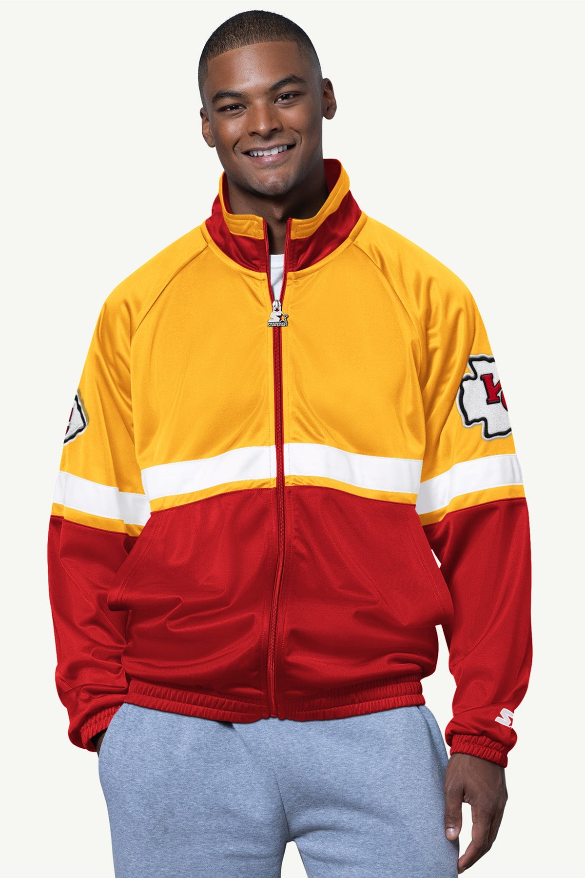 Starter Popular / MENS KANSAS CITY CHIEFS VETERAN TRACK JACKET