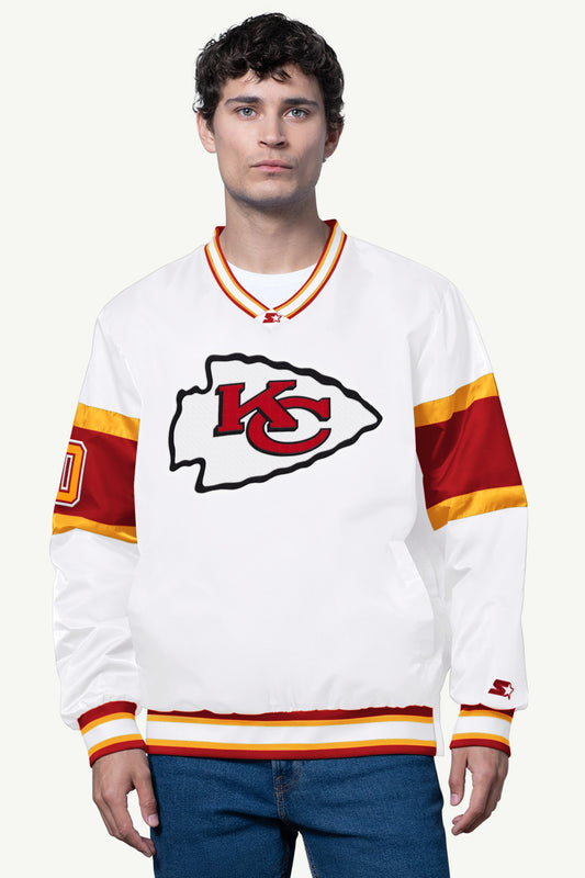 Starter New / MENS KANSAS CITY CHIEFS SIGNAL COLLAR PULLOVER