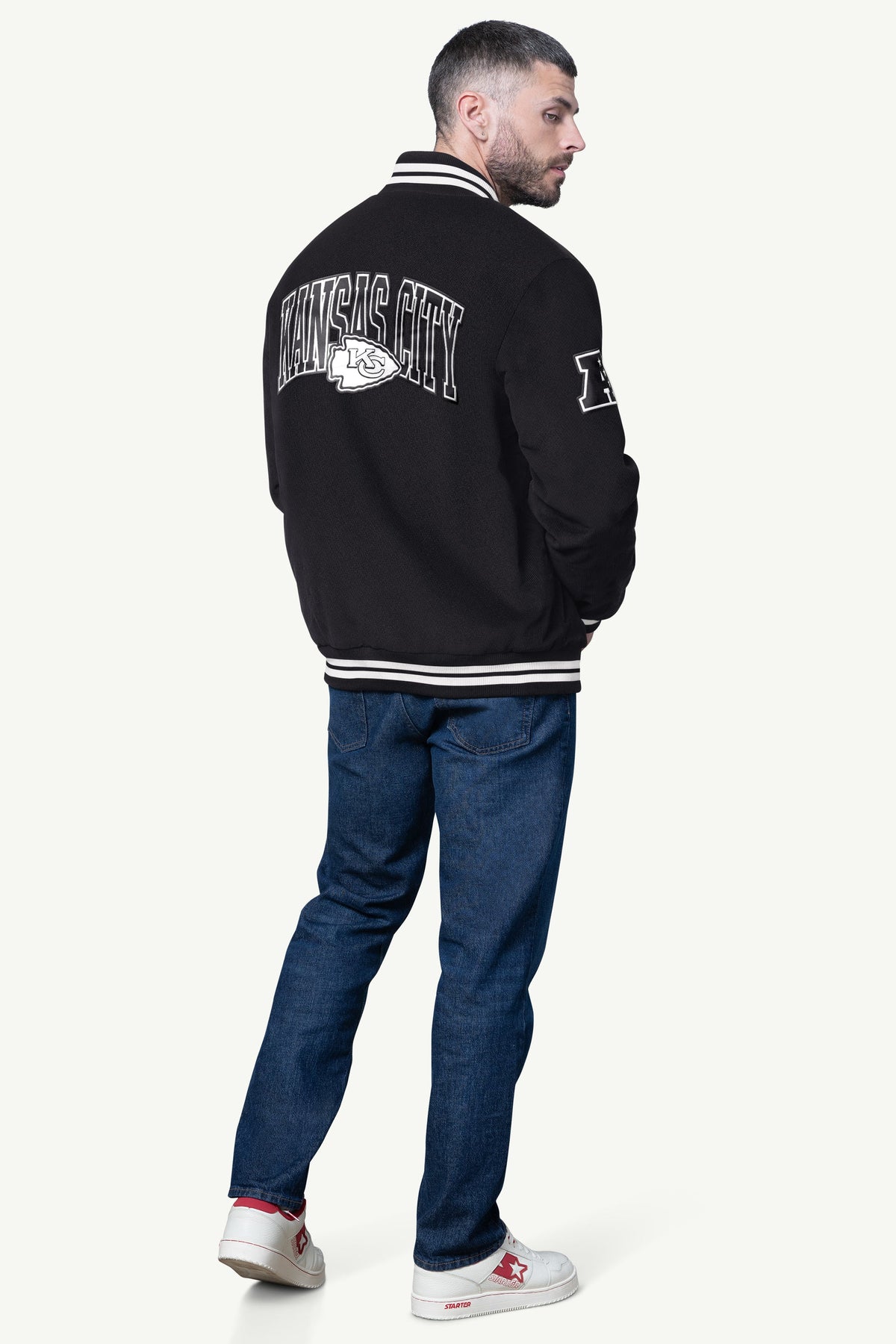 Starter Deals / MENS KANSAS CITY CHIEFS BLACKOUT CORDUROY VARSITY JACKET