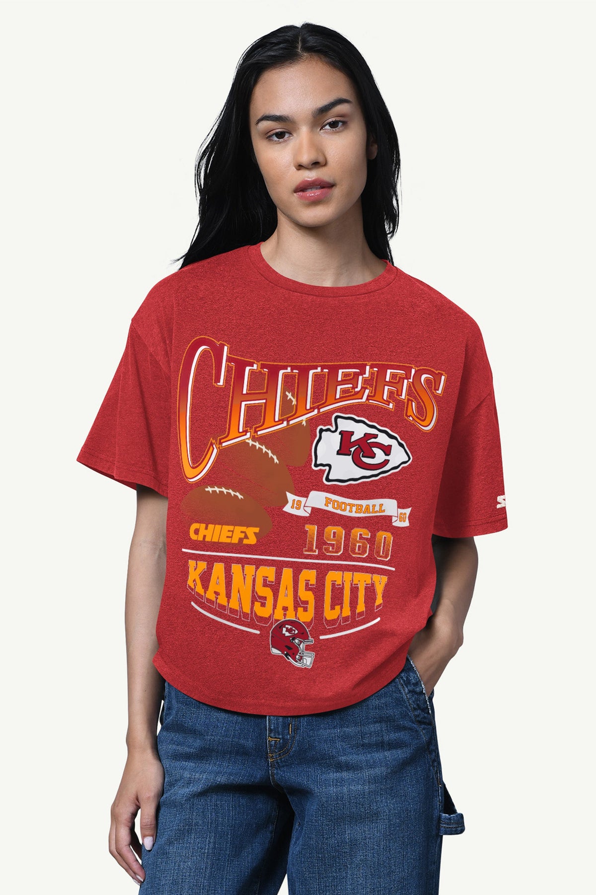 Starter Best Seller / WOMENS KANSAS CITY CHIEFS HALL OF FAME T SHIRT