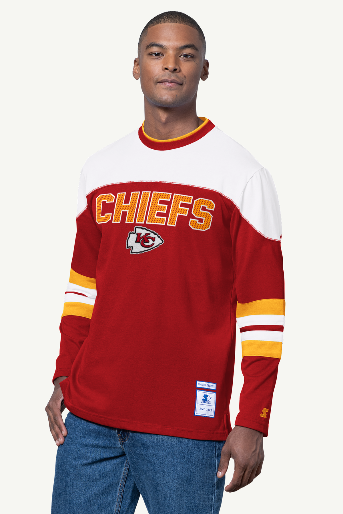 Starter Best Price / MENS KANSAS CITY CHIEFS LONG SLEEVE PULLOVER