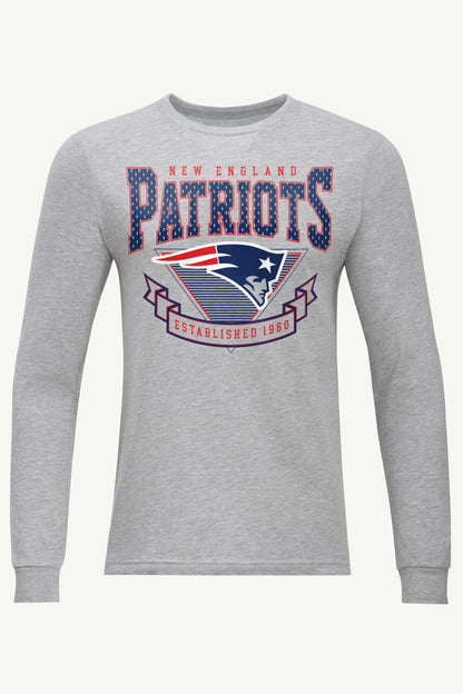 Starter Essential / MENS NEW ENGLAND PATRIOTS 80's INSPIRED LONG SLEEVE T SHIRT