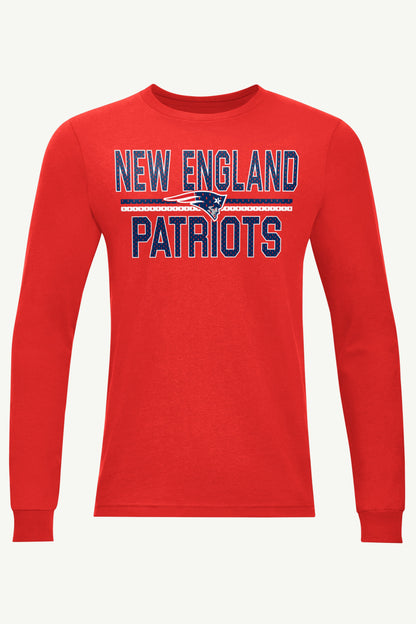 Starter Premium / MENS NEW ENGLAND PATRIOTS MESH LOOK LONG SLEEVE T SHIRT