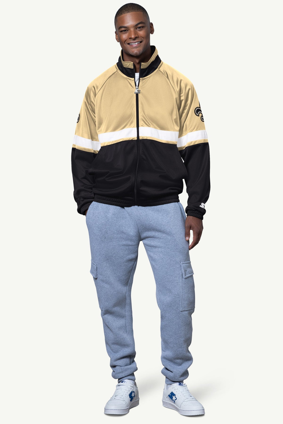 Starter Best Price / MENS NEW ORLEANS SAINTS VETERAN TRACK JACKET