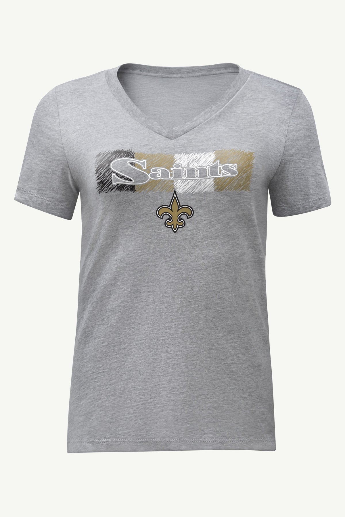 Starter Discount / WOMENS NEW ORLEANS SAINTS COLOR SHADING V-NECK T SHIRT
