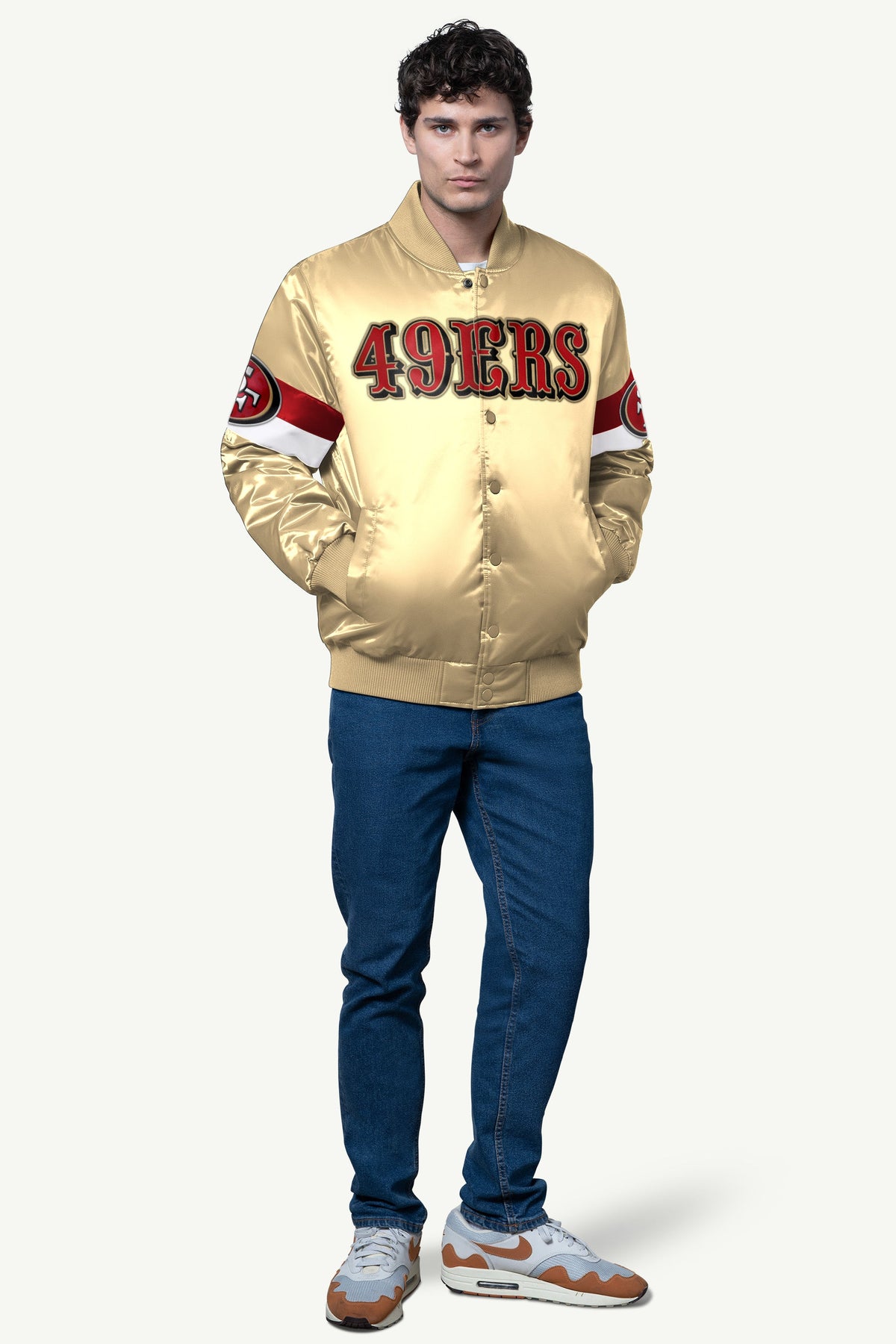 Starter Best Seller / MENS SAN FRANCISCO 49ERS SATIN VARSITY JACKET