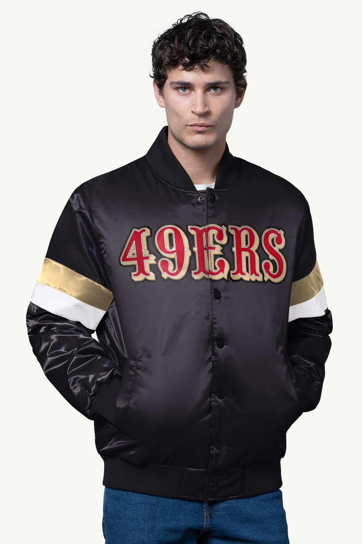 Starter Trending / MENS SAN FRANCISCO 49ERS SATIN VARSITY JACKET