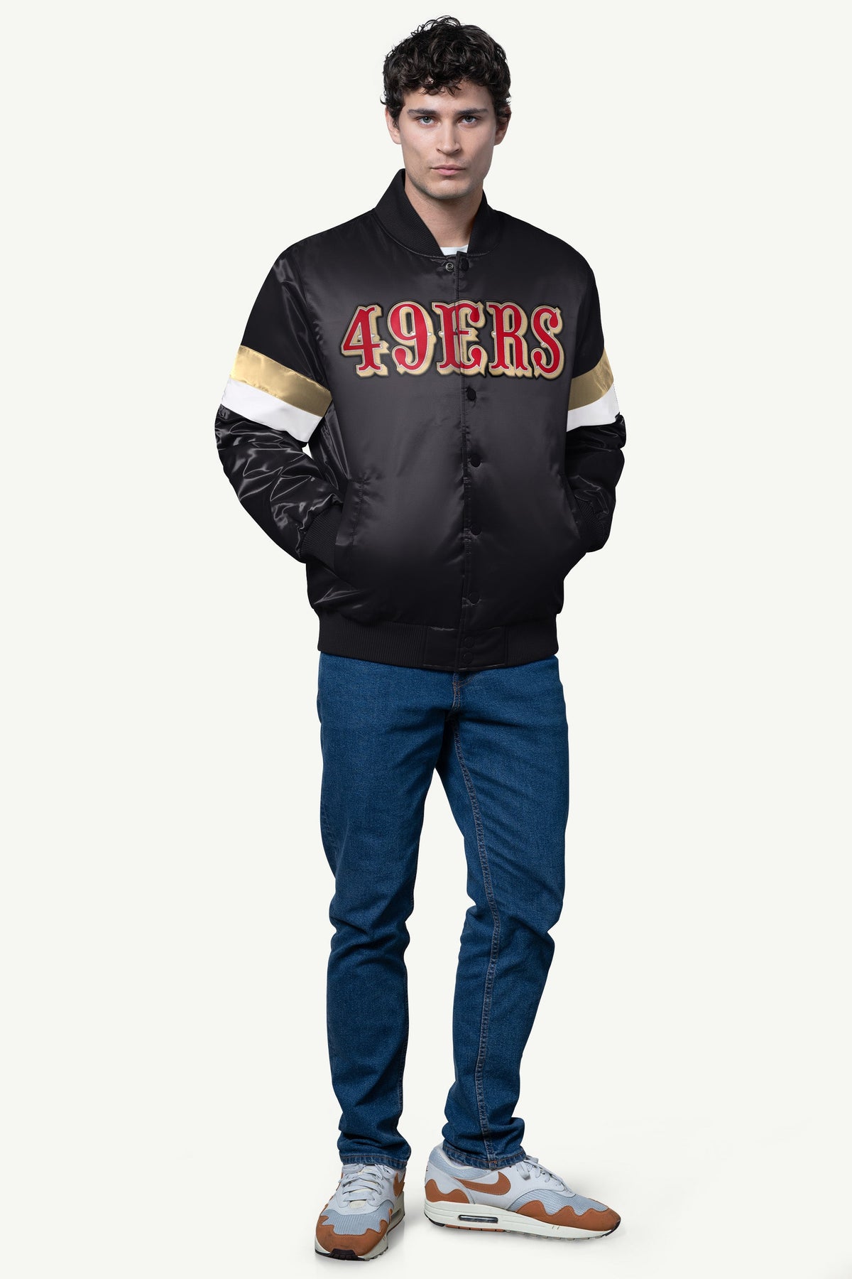 Starter Trending / MENS SAN FRANCISCO 49ERS SATIN VARSITY JACKET
