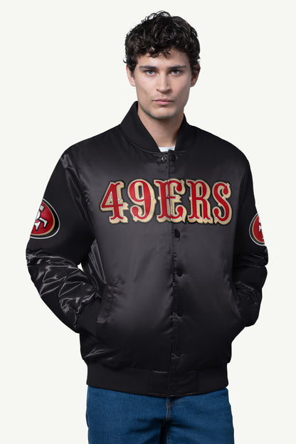 Starter Special Offer / MENS SAN FRANCISCO 49ERS SATIN VARSITY JACKET