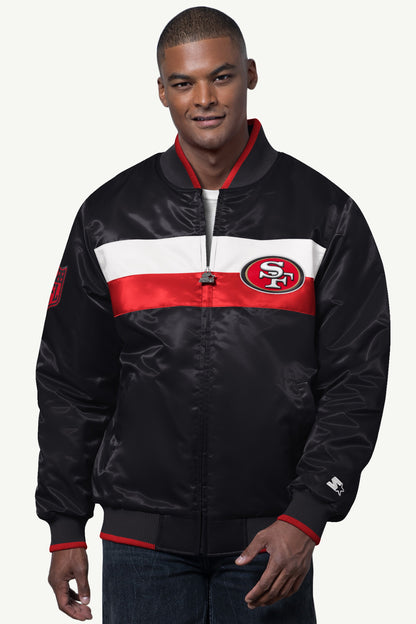 Starter Top Pick / MENS SAN FRANCISCO 49ERS AMBASSADOR SATIN VARSITY JACKET