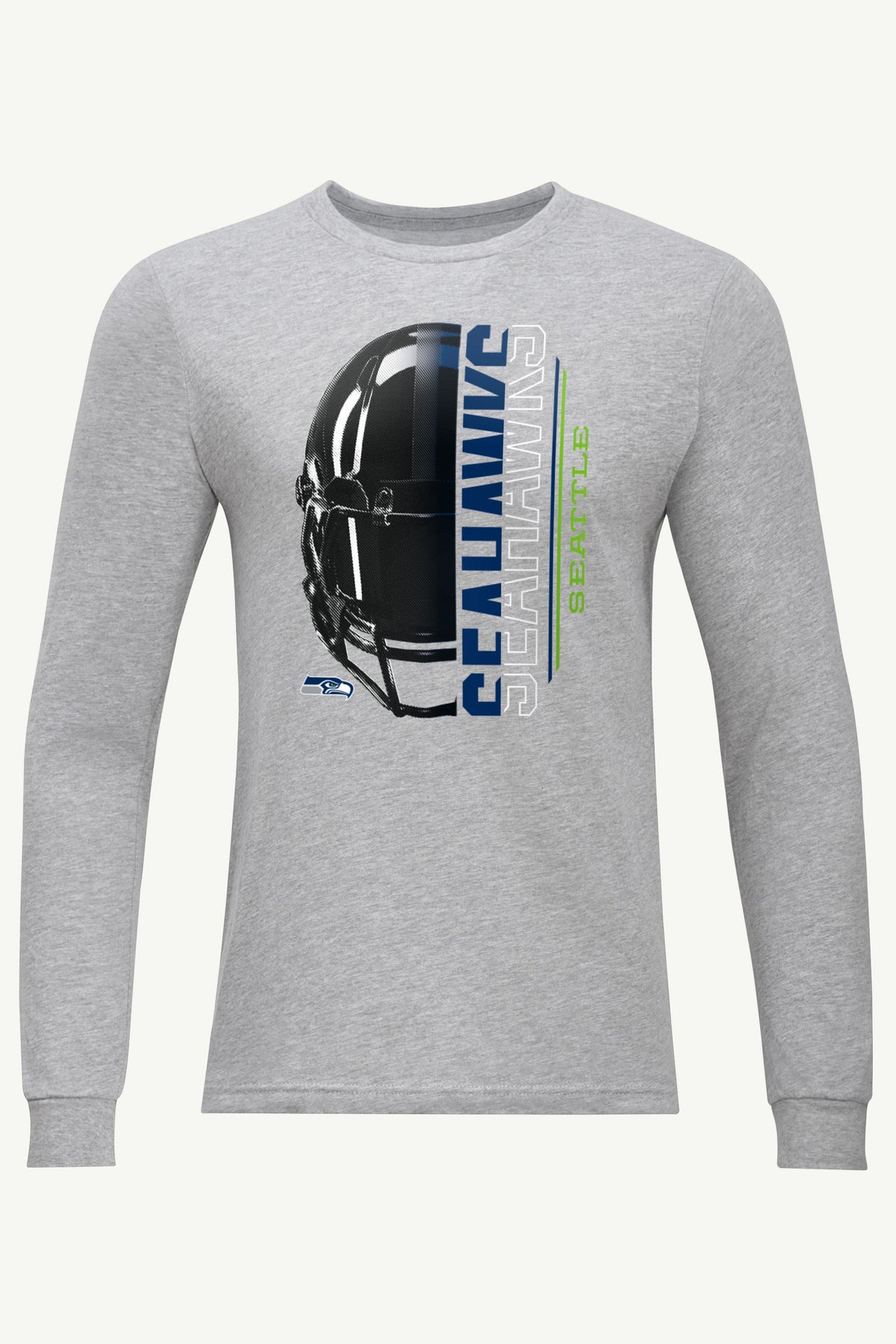 Starter Value / MENS SEATTLE SEAHAWKS HALF HELMET LONG SLEEVE T SHIRT