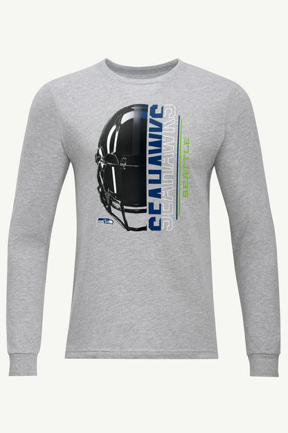 Starter Value / MENS SEATTLE SEAHAWKS HALF HELMET LONG SLEEVE T SHIRT