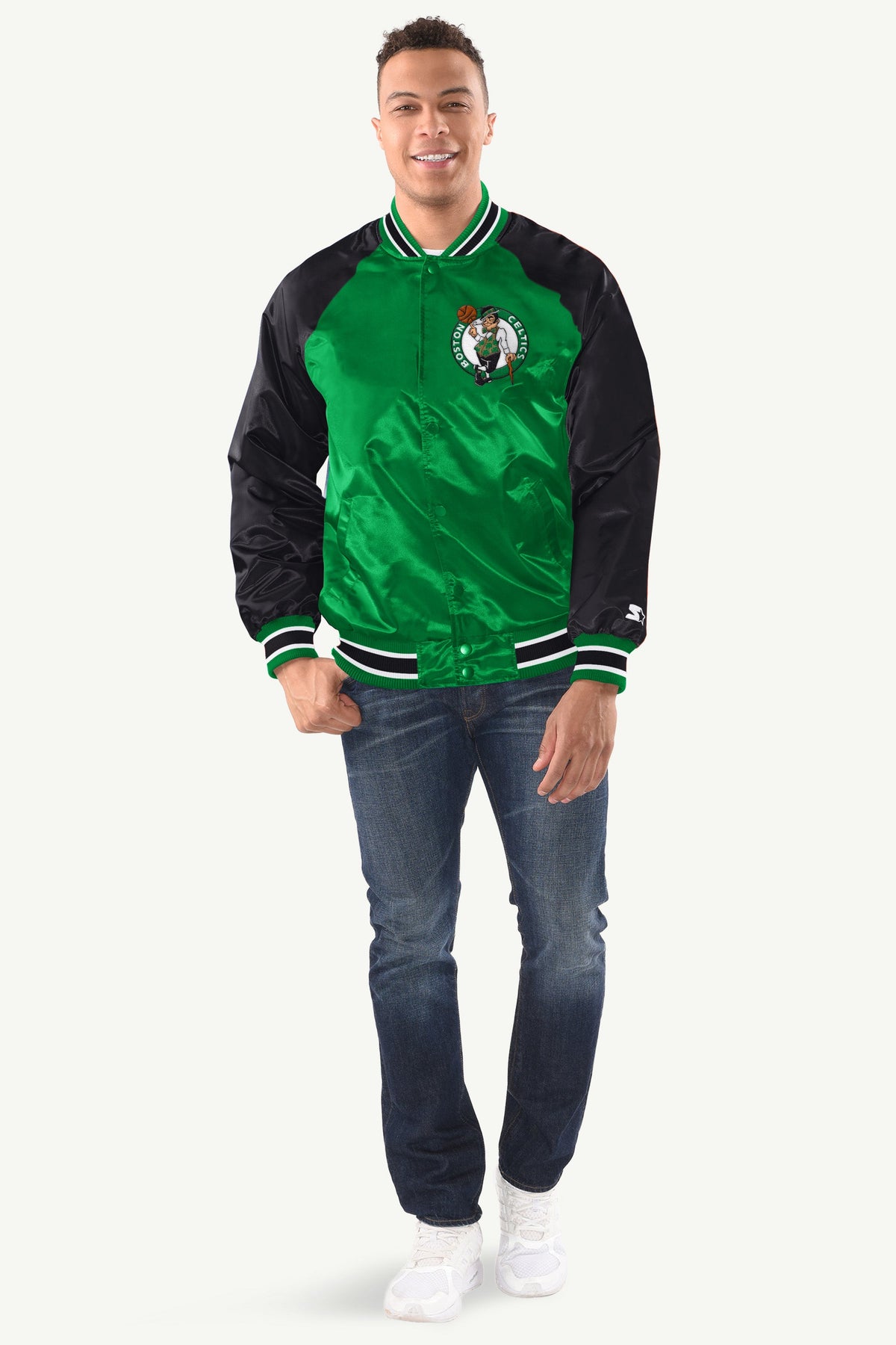 Starter Great Value / MENS BOSTON CELTICS INDUCTEE SATIN VARSITY JACKET