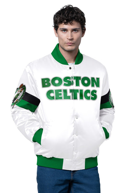 Starter Great Value / MENS BOSTON CELTICS TRIPLE OPTION SATIN VARSITY JACKET