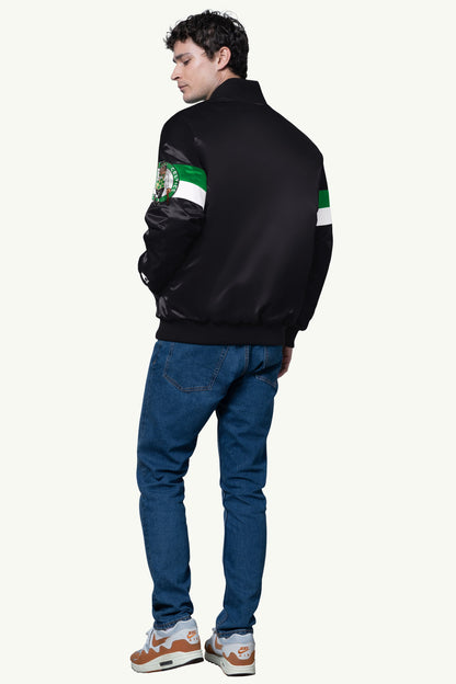 Starter Signature / MENS BOSTON CELTICS TRIPLE OPTION SATIN VARSITY JACKET
