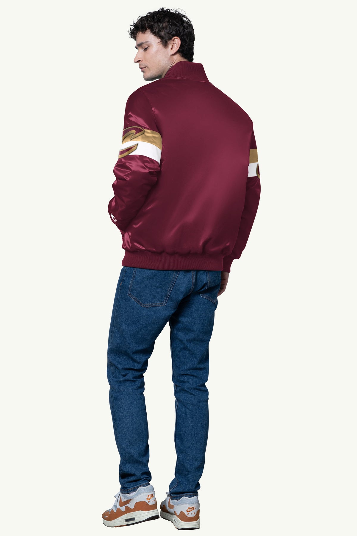 Starter Essential / MENS CLEVELAND CAVALIERS TRIPLE OPTION SATIN VARSITY JACKET