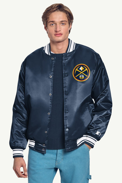 Starter Everyday / MENS DENVER NUGGETS PRINTED GRAPHIC SATIN VARSITY JACKET