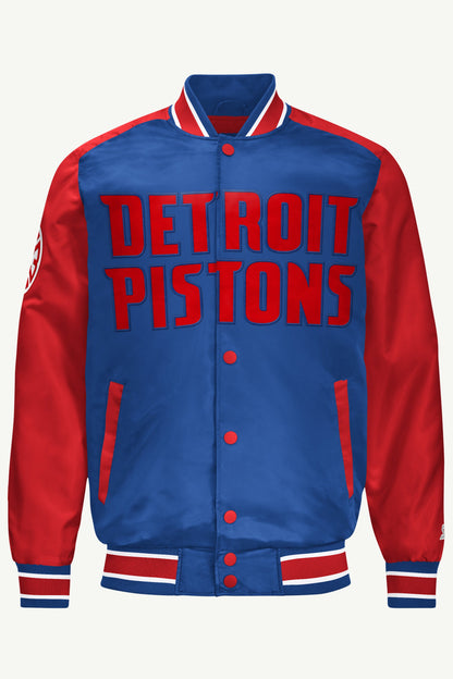 Starter Quality / MENS DETROIT PISTONS SATIN VARSITY JACKET